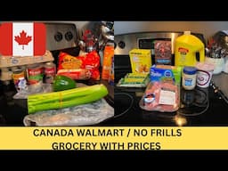 CANADA WALMART / NO FRILLS GROCERIES WITH PRICES.