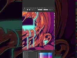 Art Process in Adobe Illustrator ✍️✨ #digitalart #digitalilustration #adobeillustrator