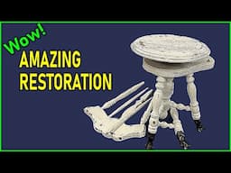 Beautiful Restoration of Antique 1890s Piano Stool #ASMR