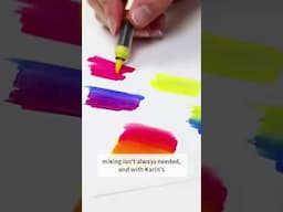 How to Blend Colours Using Karin Brushmarker PRO Pens #shorts #brushpen #calligraphy #watercolor