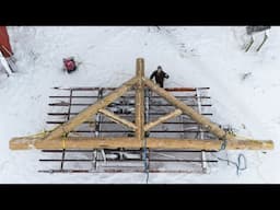 Building A Beautiful Log Truss - Building My Log Home Pt. 19