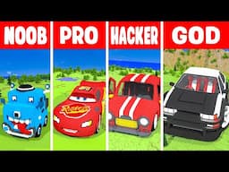 Minecraft  DRIFT CARS STATUE BUILD CHALLENGE | NOOB vs PRO vs HACKER vs GOD