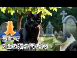 令和７年　(18✙)  猫　喧嘩 in 六本木3丁目　猫愛好家　　。