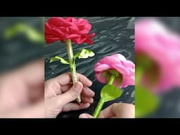 diy caneta de flor de tecido para o dia das mães | How to make an flower pen of silk  tissue tsvety