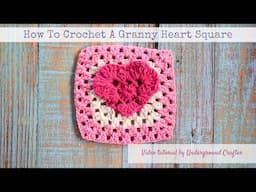 How to crochet a granny heart square