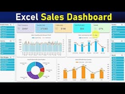 Professional 🔥 Sales Dashboard in Excel | Dynamic Excel Dashboard for Sales