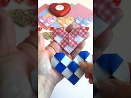 Origami Checkered Heart 2  #origamimaniacs #valentinesdaygift  #origamigiftidea #diyheart