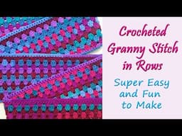 Granny Square Stitch in Rows