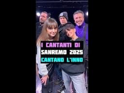 I CANTANTI DI SANREMO 2025 CANTANO L'INNO