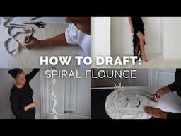 HOW TO SEW: Draft a spiral flounce ruffle. Beginner friendly - step by step sewing tutorial #sewing