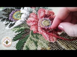 How to do the needlepoint Tramme embroidery technique tutorial