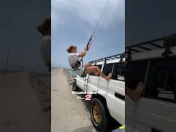 My mom did not approve 🫣🤯 Follow for more stupid ideas 🫶 #kitesurfing