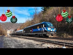 Amtrak Cardinal Arrives in Thurmond on Christmas Day 2024