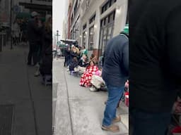 PHILLY FANS IN LINE TO GET INTO BARS AT 10:40am on SUPERBOWL SUNDAY! #shorts