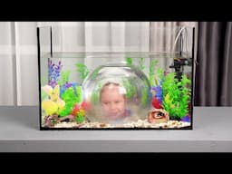 Secret Room with a Fish tank! How to Build a Secret Room for Kids