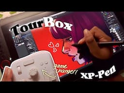 ☆ Drawing with TourBox Elite + Xppen 15.6 pro! [review] 🍄・°