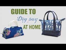 DIY How to make your own makeup bag and travel bag from old jeans and floral fabrics