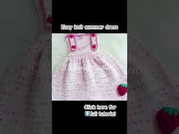 Easy knit summer baby dress pattern#knittingforbaby #knitting #shorts