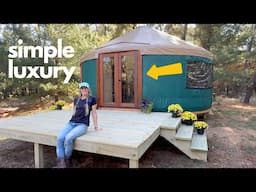 Modern Rustic Off-grid YURT! Full Tour