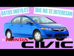 Datos Inútiles y Que No Deberías de Saber - Honda Civic 8va Generación - *CarsLatino*