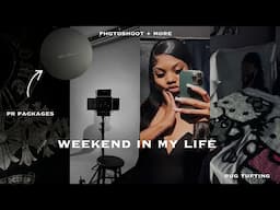 weekend vlog ✰ lash photoshoot , rug tufting, fashion plug finds + taking down my 1 month old braids