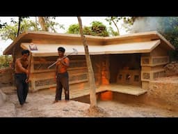 Update Forest! Build Great Luxurious Mud House Has Home Cooking With Living Room By Bamboo And Wood