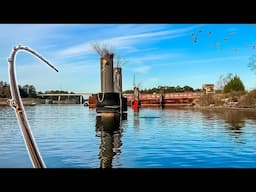 Multiple MASSIVE Fish Caught Doing THIS Around These OLD PILINGS!!