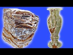 ONYX MARBLE: How ONYX MARBLE Handcrafted into a Vase || Onyx Marble Home Interior Decor