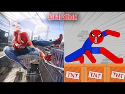 Spiderman vs Stickman | Stickman Dismounting funny and epic moments | Like a boss compilation #144