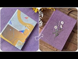 Embroidered diary cover tutorial || How to make diary cover with embroidery || DIY Project