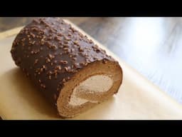 Bánh cuộn socola phủ hạt | Crispy chocolate roll cake | Biến tấu hấp dẫn cho món bánh cuộn socola