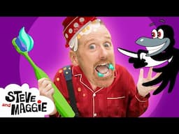 Wake Up Kids with Steve and Maggie | Healthy Food | Halloween Spooky Party | Safari Animals