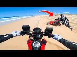 Why did he bring a HONDA GROM to the dunes?!