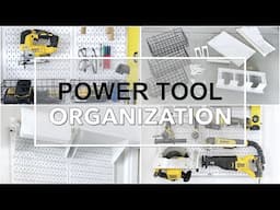 POWER TOOL ORGANIZATION: Garage Organization using metal pegboards (Wall Control)