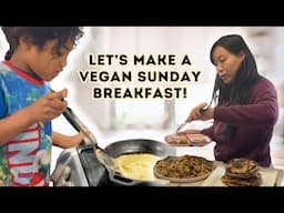 How to Make a Vegan Breakfast: Chickpea Scrambled "Eggs" & Pancakes (No Eggs, No Dairy!)