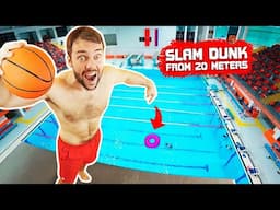 Basketball X Cliffdiving from 20 Meters | NBA trickshots off a Huge Platform