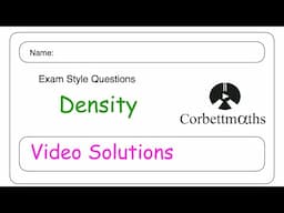 Density Answers - Corbettmaths