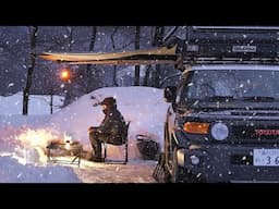 SNOW Camping in Japan is so Cozy [ SOLO Relaxing under the gentle Snow ]