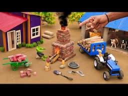 diy mini tractor chimney construction with mini truck science project @TechCreatorsOfficial