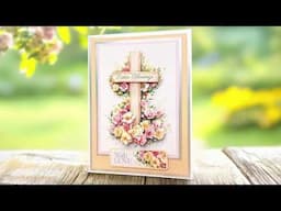 Cross with Flowers Decoupage Easter Card Making