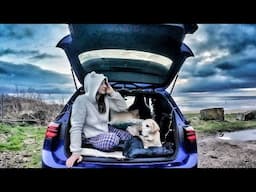 CAR CAMPING in a VW GOLF - Last Adventure for One Girl and Her Dog