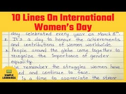 10 Lines On International Women's Day In English | Short Essay On International Women's Day