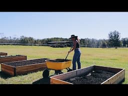 Finishing and Planting the Winter Raised Bed Garden| North Florida Gardening