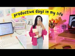 72 HR productive study vlog 🌻 exam prep, aesthetic setup, self care & packages 📦