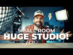 How I Turned a SMALL ROOM into a SPACIOUS New YouTube Studio | Gear, Lighting Setup & Audio