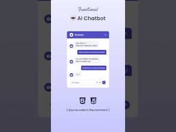 AI Chatbot in HTML CSS & JavaScript