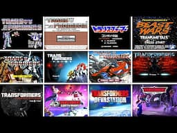 Evolution Of Transformers Games Start Screen (1985 - 2024)