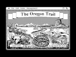 The Oregon Trail - longplay fullplay - MECC, 1991 - Macintosh black & white - educational gaming