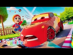 Boo Boo Song | Cars Version | Nursery Rhymes - GiggleBellies