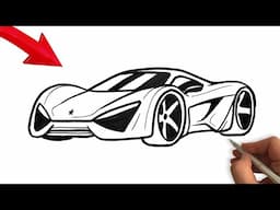 How to Draw A Luxury Sports Car - Step By Step Luxury Cars Drawing - Easy Step By Step